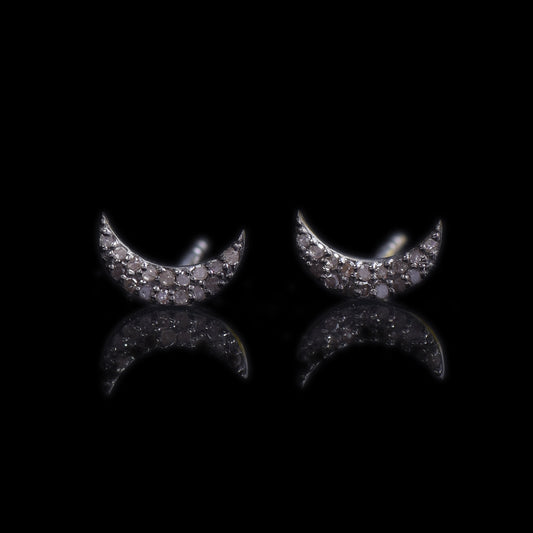 Diamond Moon Earrings