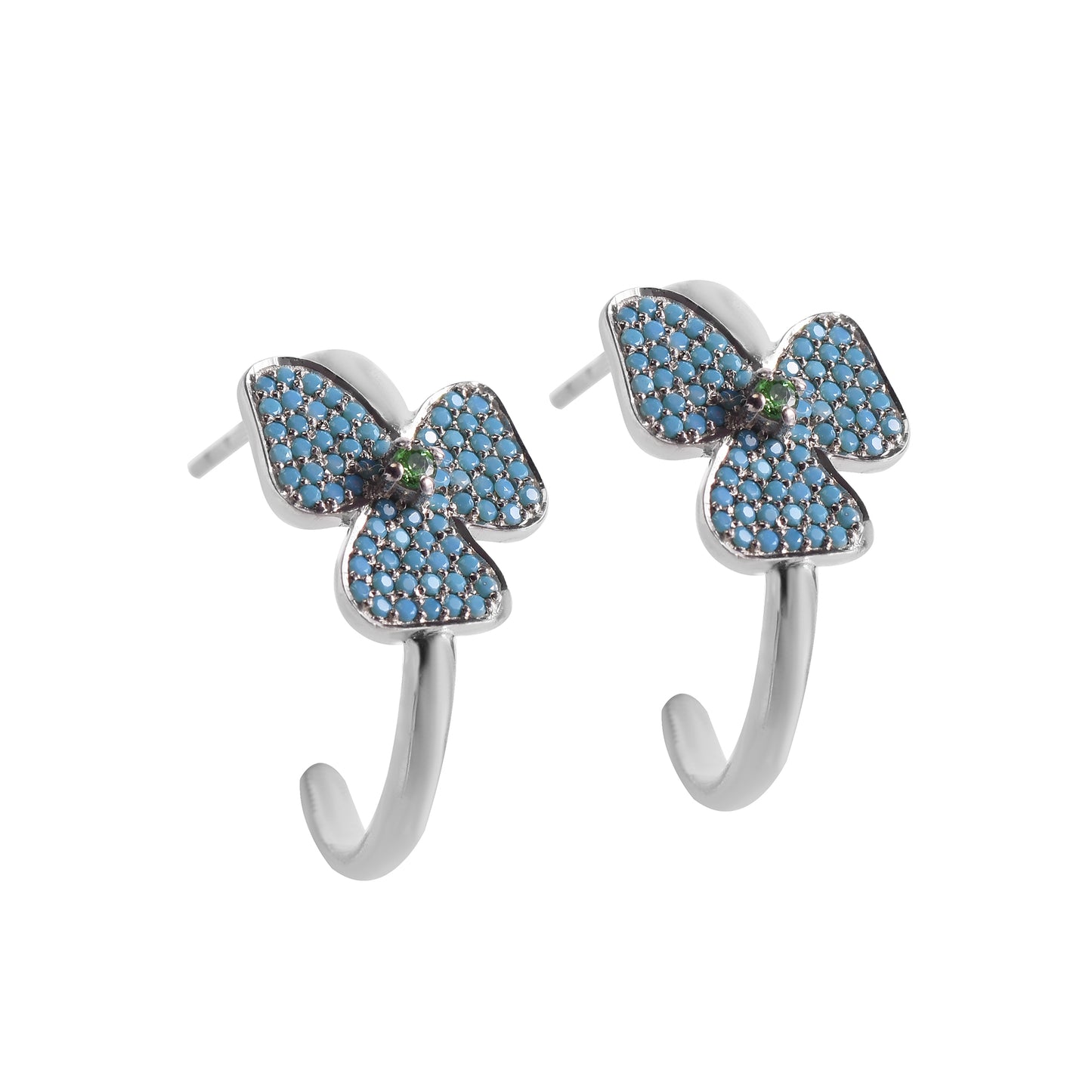 Turquoise & Tsavorite Earrings
