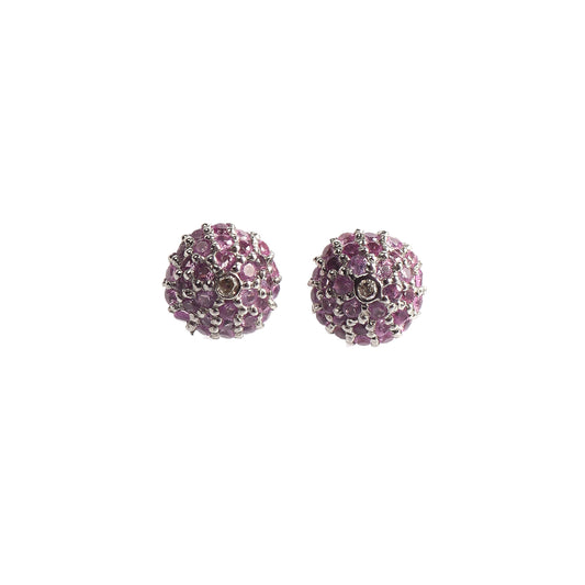 Pink Sapphire Studs