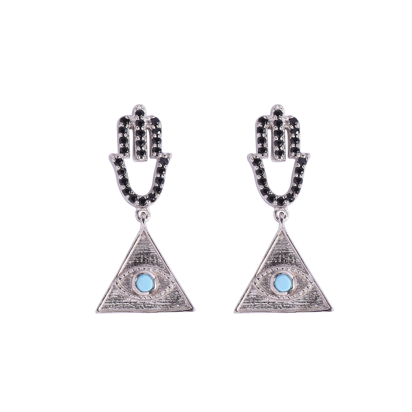 Hamsa Evil Eye Earrings