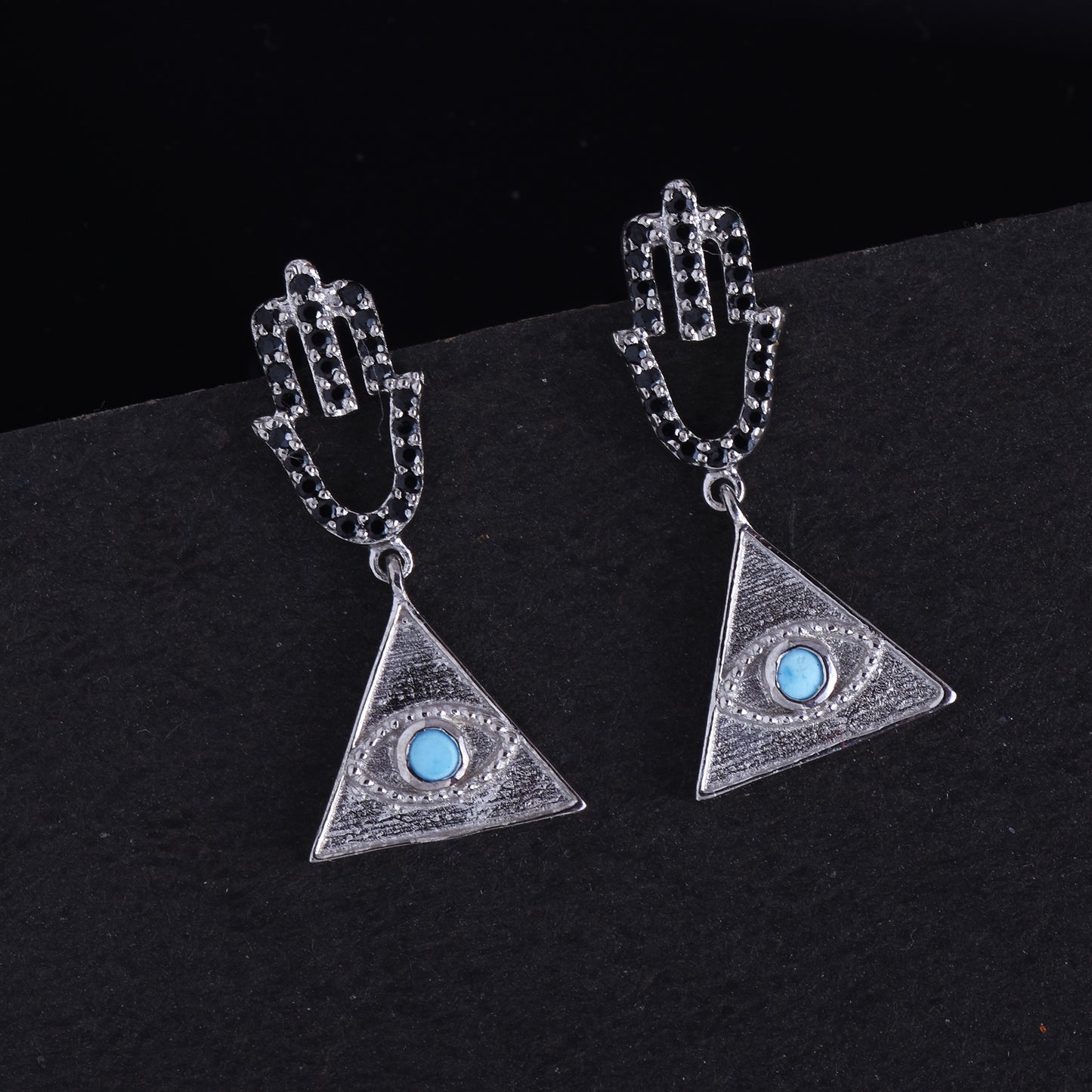 Hamsa Evil Eye Earrings