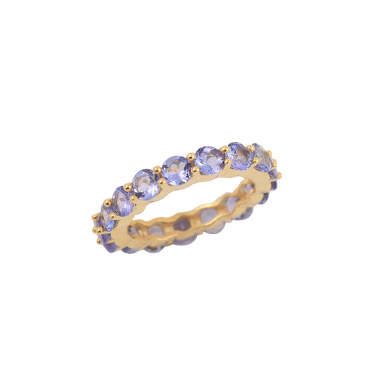 Silver Tanzanite Eternity Ring