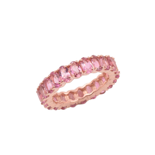 Pink Tourmaline Eternity Band