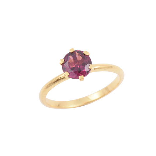 Rhodolite Solitaire Rings