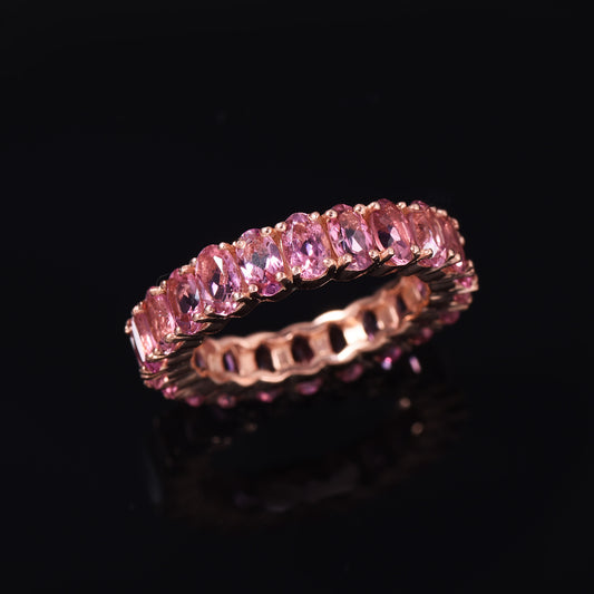 Pink Tourmaline Eternity Band