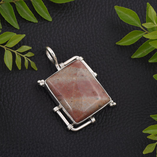 Rhodochrosite Statement Pendant