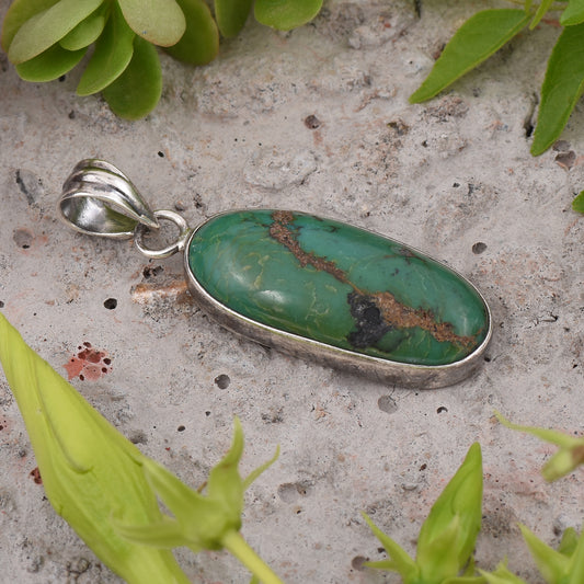 Green Turquoise Statement Pendant