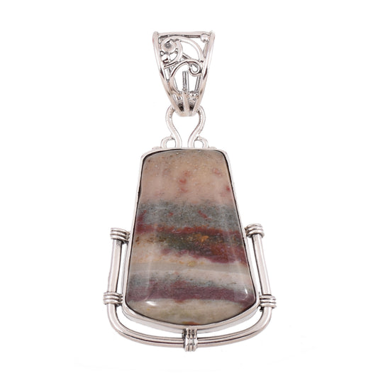 Rhodochrosite Gemstone Statement Pendant