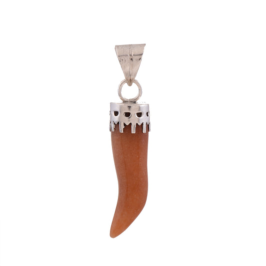 Natural Agate Horn Pendant