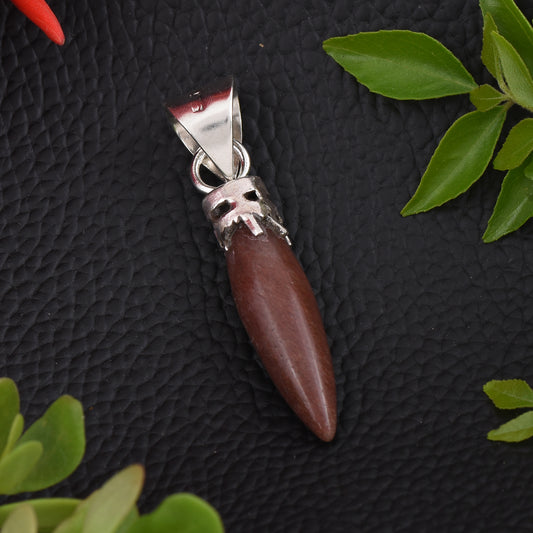 Red Agate Gemstone Pendant