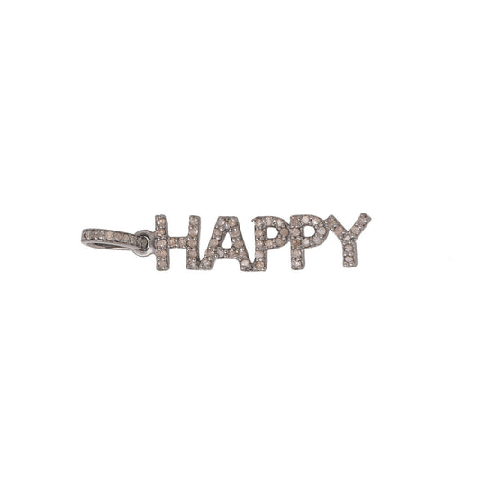 HAPPY Initials Pendant With Diamond