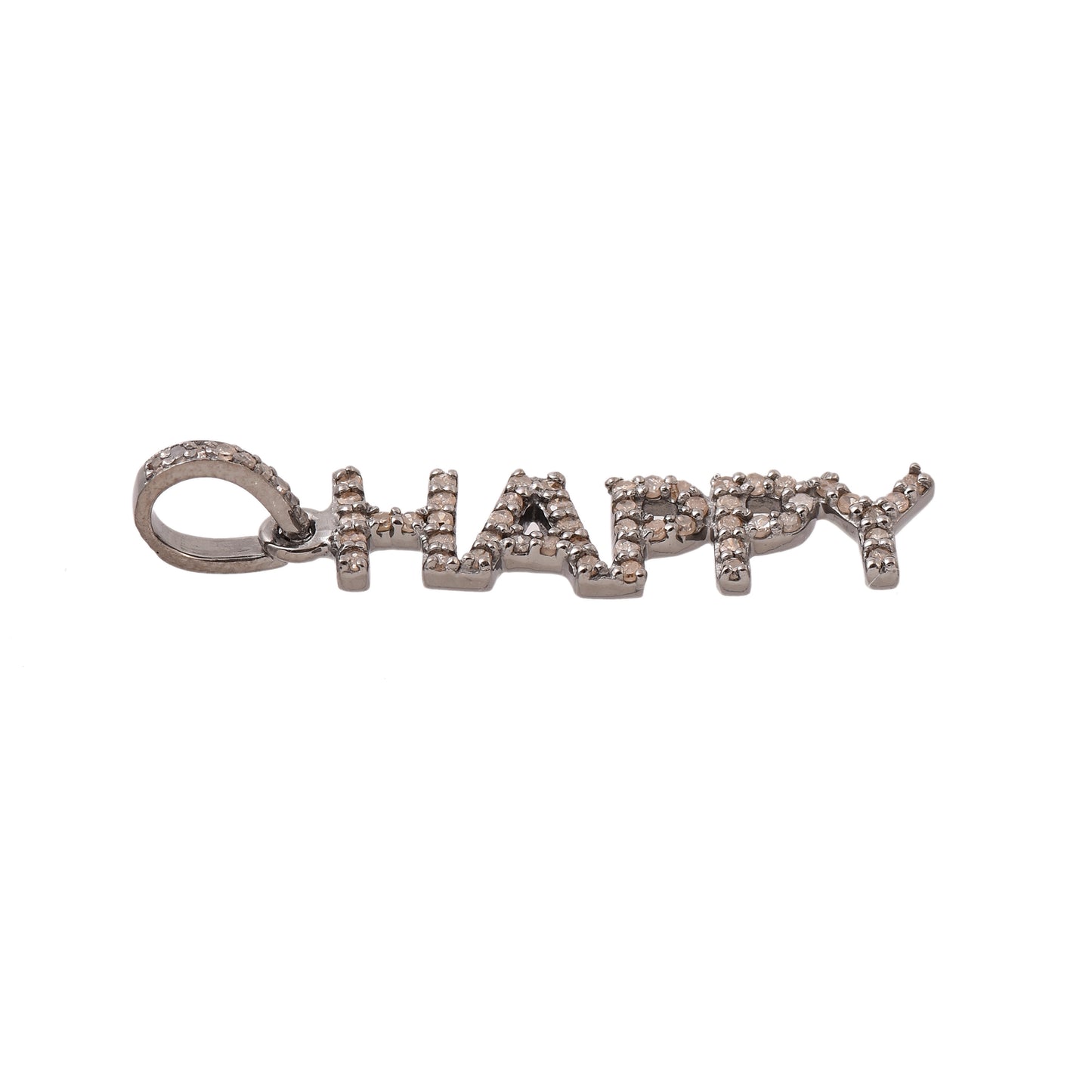 HAPPY Initials Pendant With Diamond