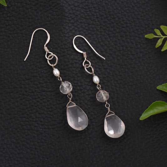 Rose Quartz Dangle & Drop Earrings