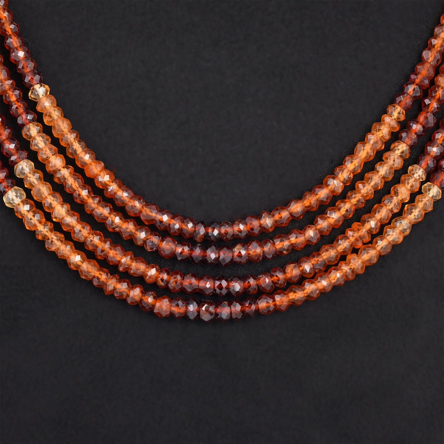 Sunshine Hessonite Beaded Necklace