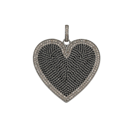 Spinel Diamond Heart Love Pendant