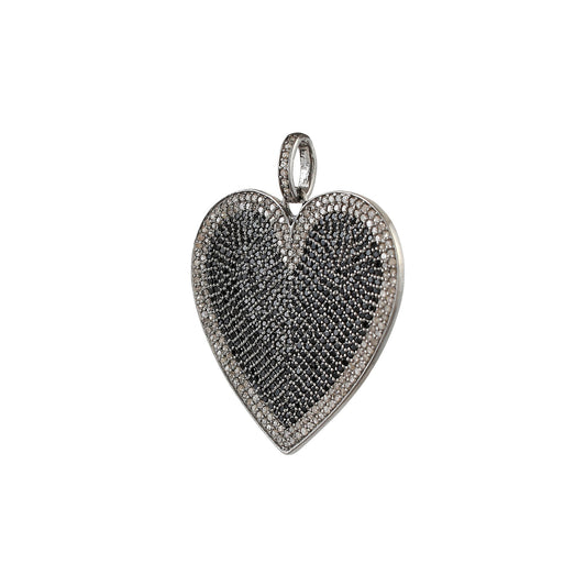 Spinel Diamond Heart Pendant