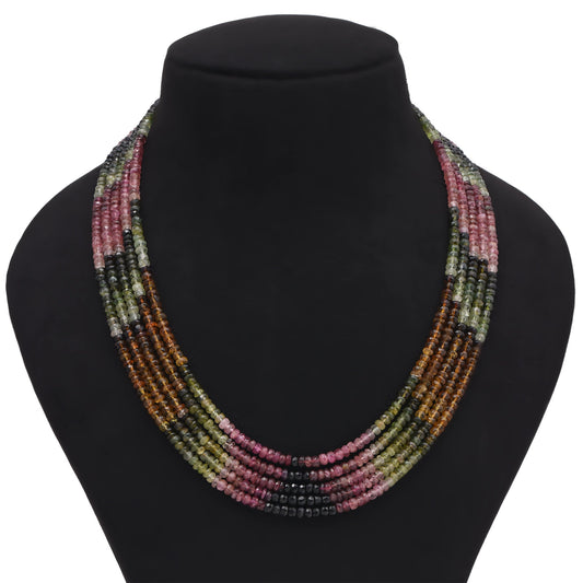 Multi-Tourmaline Beaded Layering Necklace