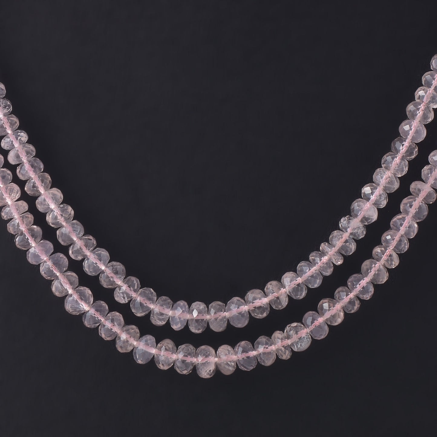 Rose Quartz Beaded Gemstone Necklace