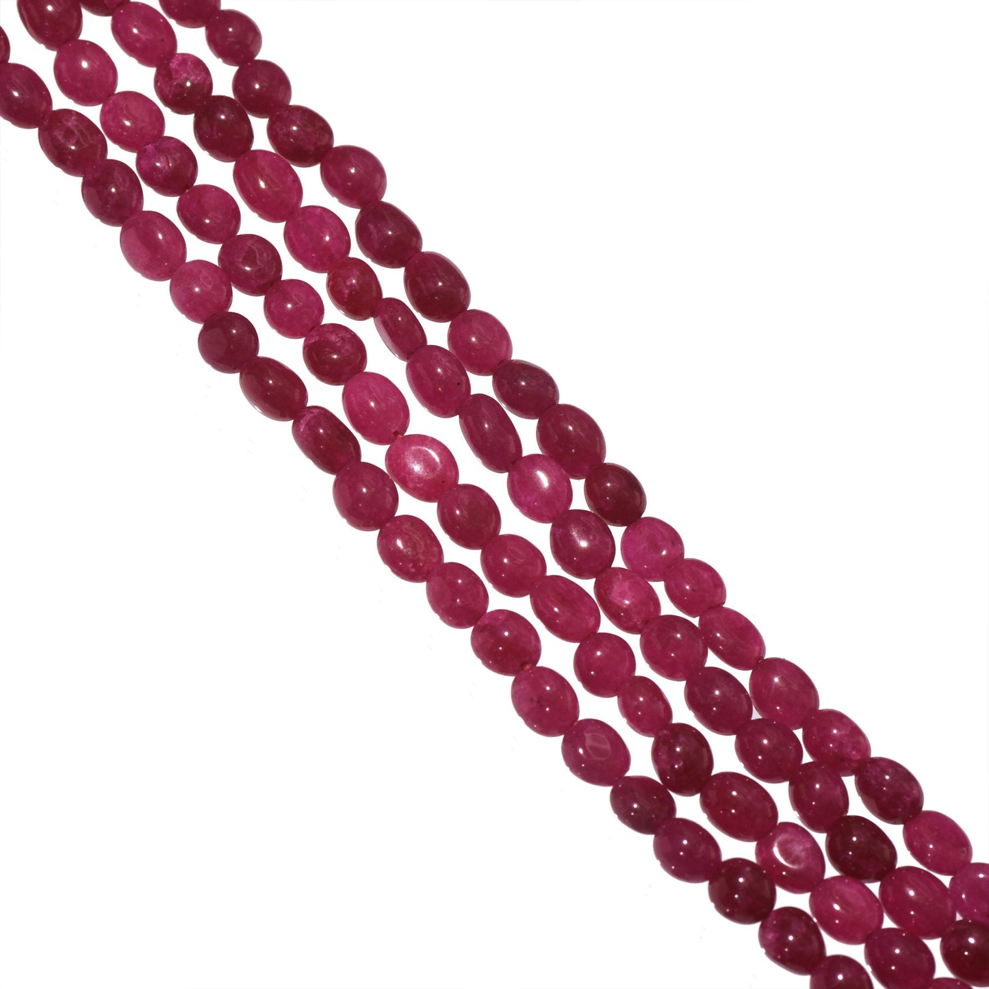 Multi Layered Ruby Gemstone Beaded Necklace
