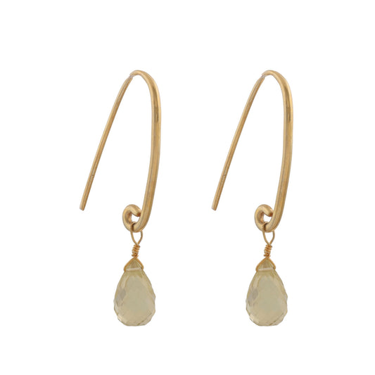 Lemon Quartz Drop Earrings