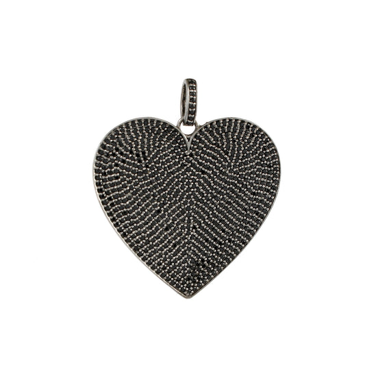 Pave Spinel Heart Statement Pendant