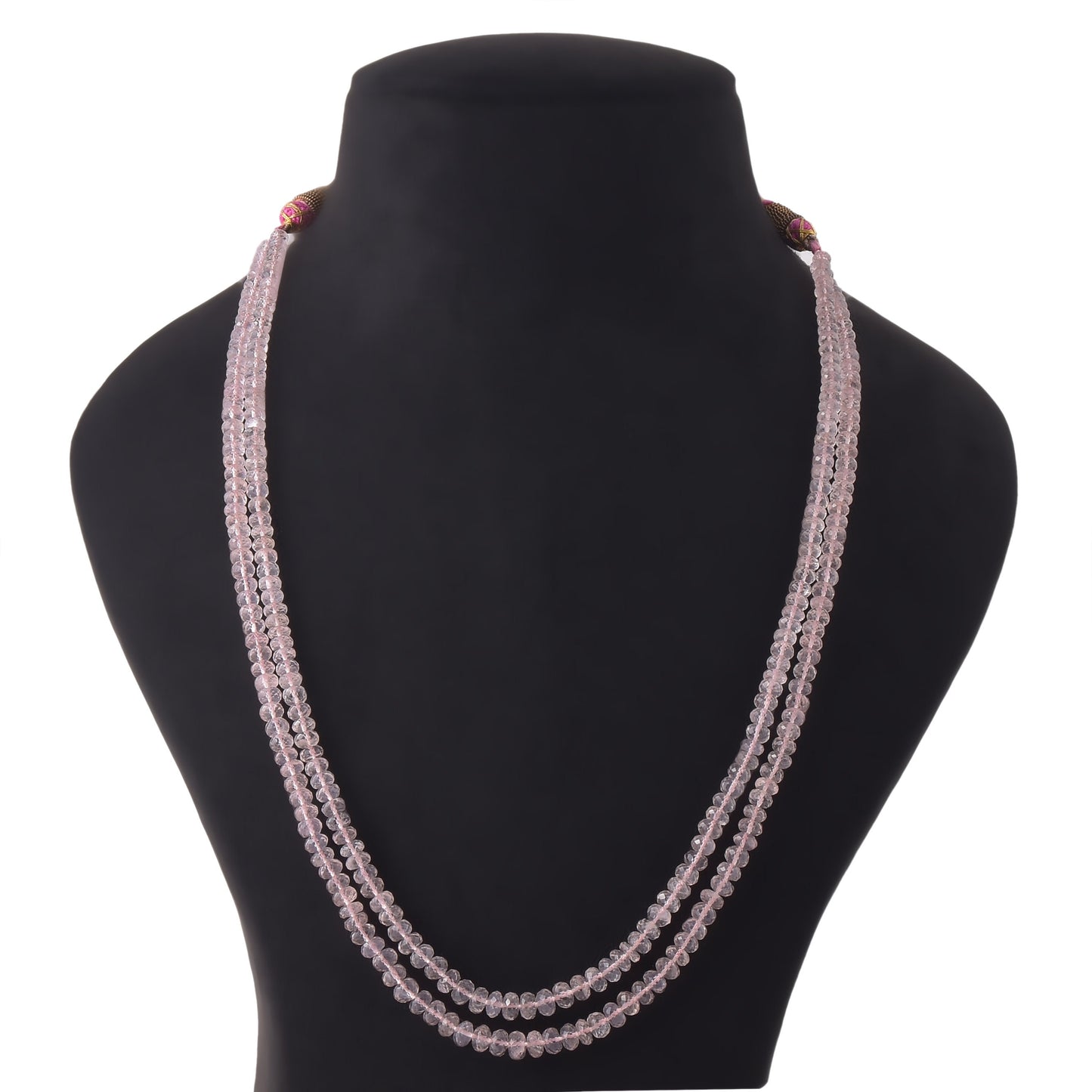 Rose Quartz Beaded Gemstone Necklace