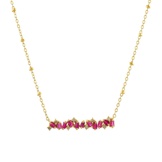 Ruby Baguette Chain